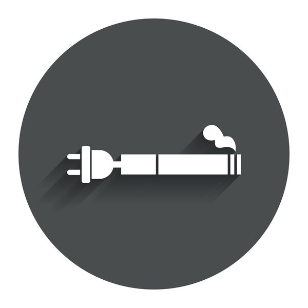 Smoking sign icon. E-Cigarette symbol.