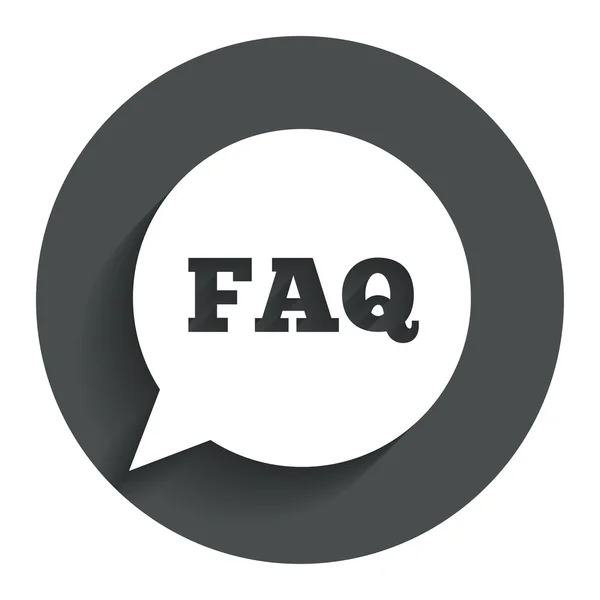 FAQ icône de signe d'information. symbole d'aide . — Image vectorielle