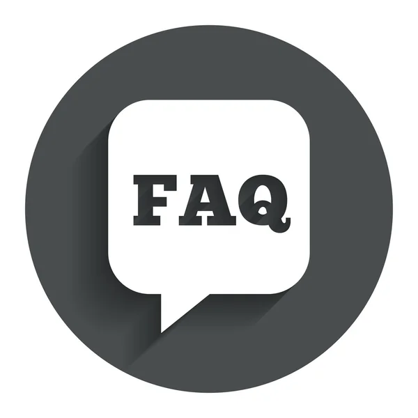 FAQ icono de signo de información. Símbolo ayuda . — Vector de stock
