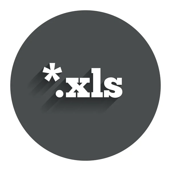 Excel-fil dokumentikonen. knappen Download xls. — Stock vektor