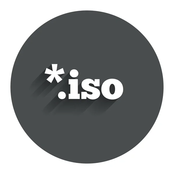 Ícone ISO de arquivo. Baixar arquivo de unidade virtual . — Vetor de Stock
