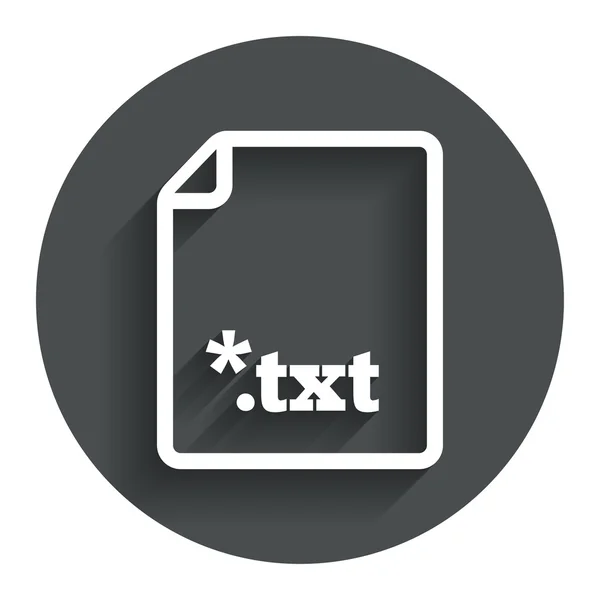 Text file icon. Download txt doc button. — Stock Vector