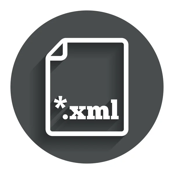 Filen dokumentikonen. Hämta XML-knappen. — Stock vektor