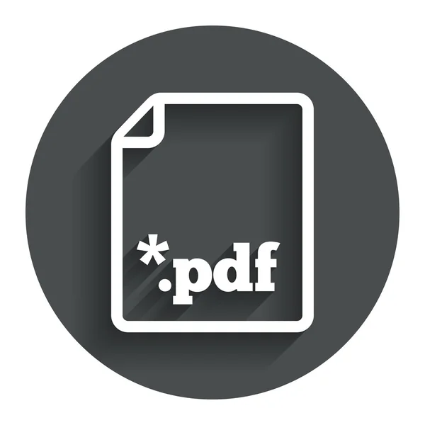 PDF fil dokumentikonen. Hämta pdf-knappen. — Stock vektor