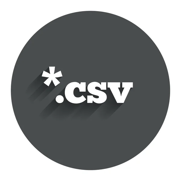 Archivo icono del documento. Descargar botón CSV . — Vector de stock