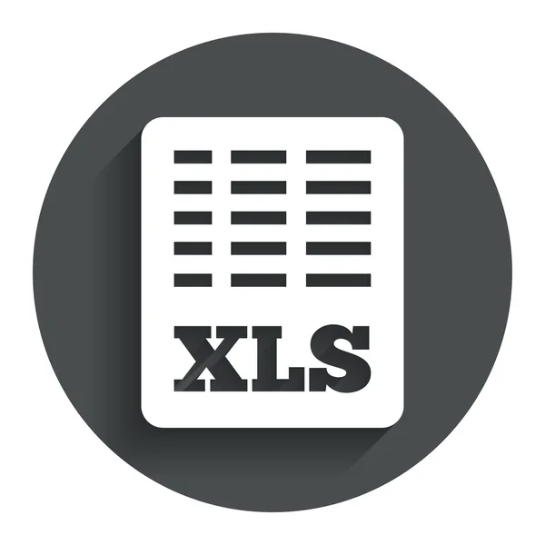 Excel file document icon. Download xls button. — Stock Vector