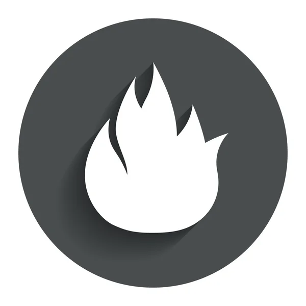 Ícone de sinal de chama de fogo. Símbolo de fogo . — Vetor de Stock