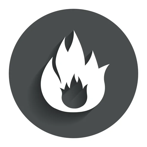 Icono de signo de llama de fuego. Símbolo fuego . — Vector de stock