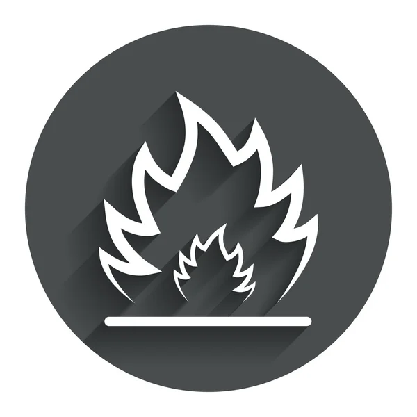 Feuerflamme Zeichen Symbol. Hitzesymbol. — Stockvektor