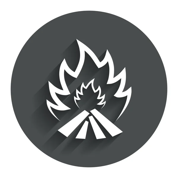 Ogień płomień znak ikona. symbol ciepła. — Wektor stockowy