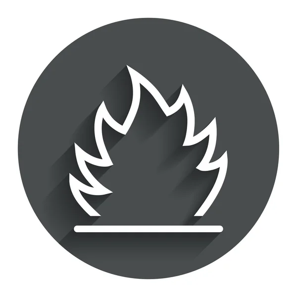 Icono de signo de llama de fuego. Símbolo calor . — Archivo Imágenes Vectoriales