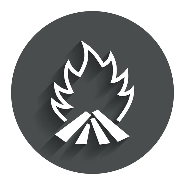 Icono de signo de llama de fuego. Símbolo calor . — Vector de stock