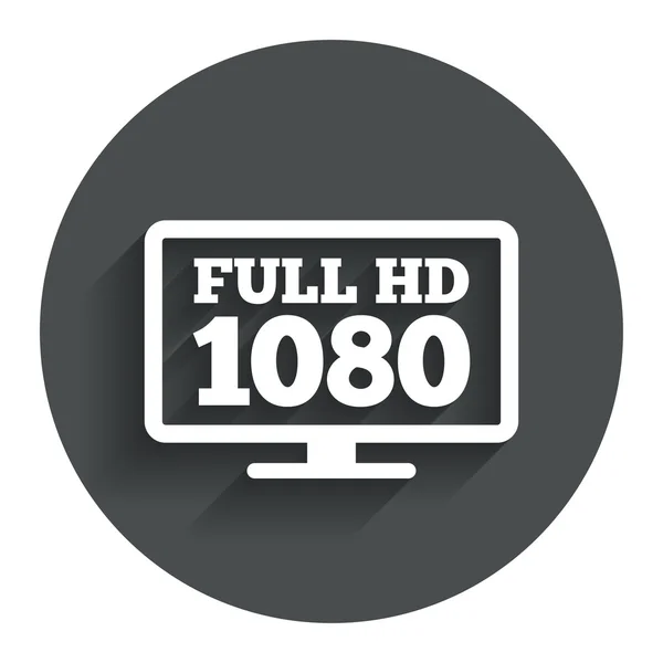 Plein écran large hd tv. symbole 1080p . — Image vectorielle