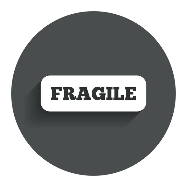 Icône de colis fragile. Emballage livraison symbole . — Image vectorielle