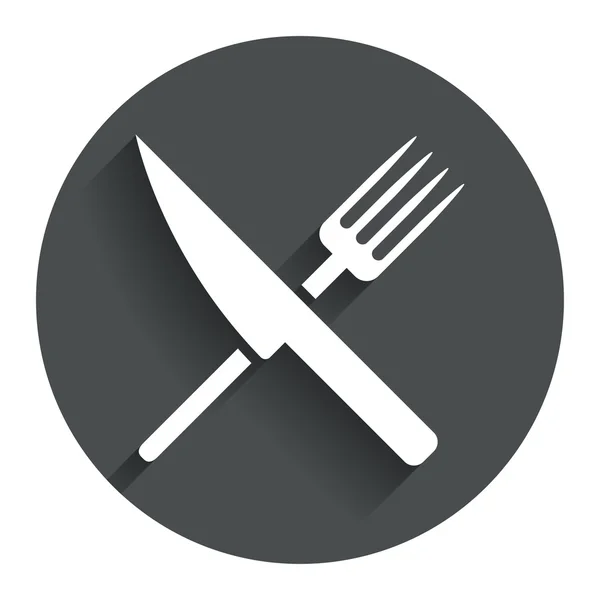 Food sign icon. Cutlery symbol. Knife and fork. — Stock Vector