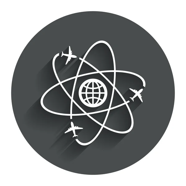 Wereldbol teken icoon. wereld logistiek symbool. — Stockvector