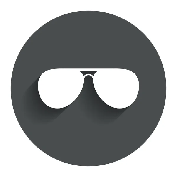 Das Symbol der Fliegersonnenbrille. Pilotenbrille. — Stockvektor