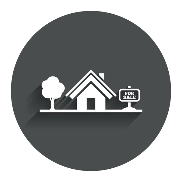 Home-Zeichen-Symbol. Haus zum Verkauf. Maklersymbol. — Stockvektor