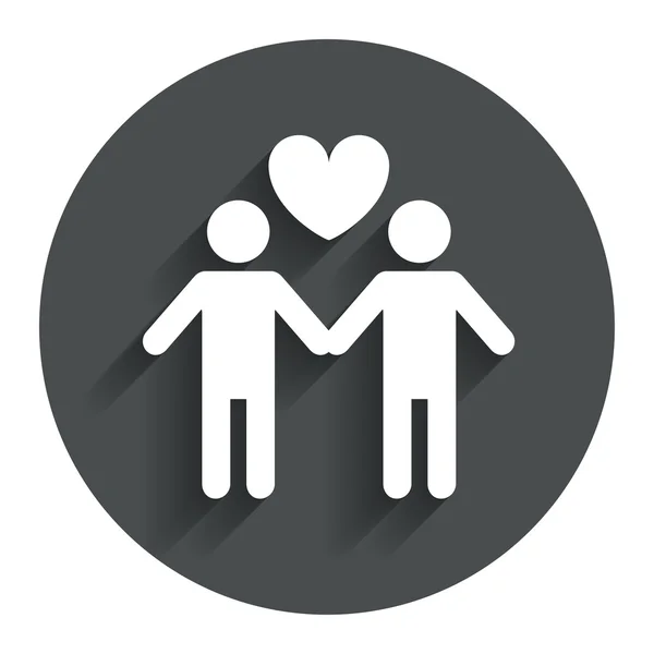 Couple sign icon. Male love male. Gays. — Stock Vector