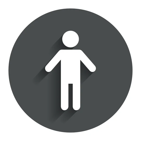 Icono de signo masculino humano. Símbolo de persona . — Vector de stock