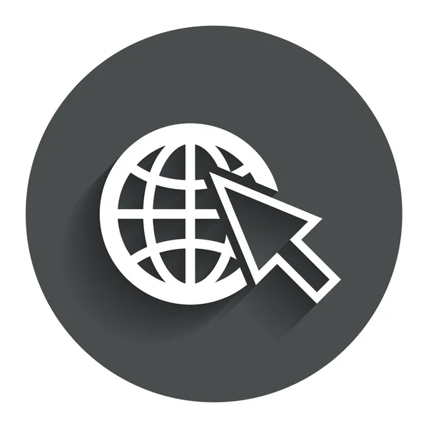 Ikona podepsat Internetu. World wide web symbol. — Stockový vektor