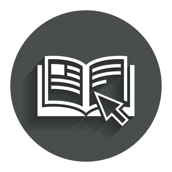 Icono de signo de instrucción. Símbolo libro manual . — Vector de stock