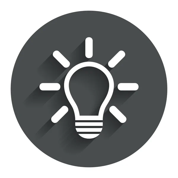 Icono de signo de lámpara de luz. Símbolo de idea . — Vector de stock