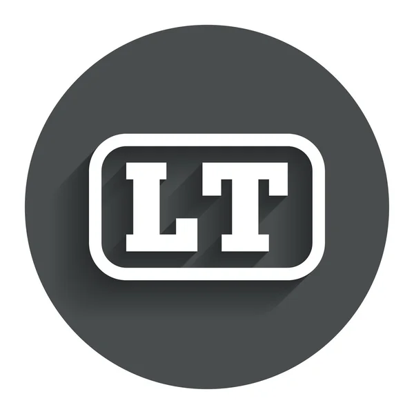 Litevský jazykový znak ikona. lt Překlad — Stockový vektor