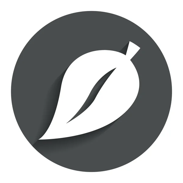 Leaf tecken ikon. Produktsymbol för färska. — Stock vektor