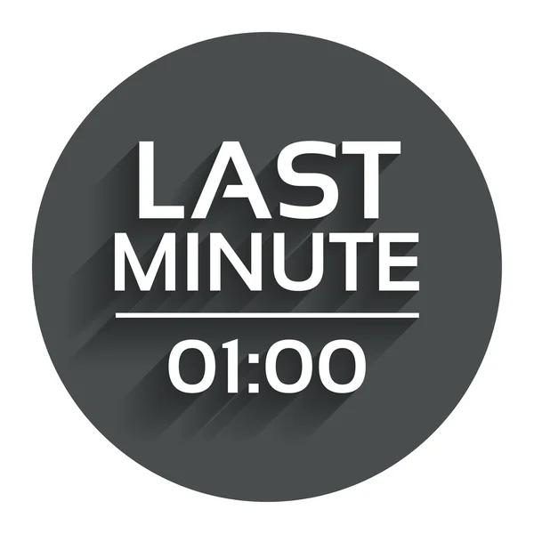 Last-Minute-Symbol. Heißes Reisesymbol. — Stockvektor