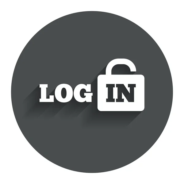 Login sign icon. Sign in symbol. Lock. — Stock Vector
