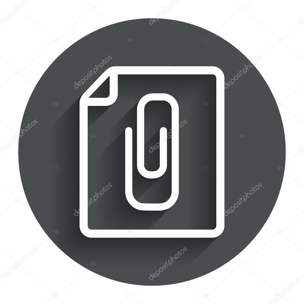 dosya ek simgesi. ataç simgesi — Stok Vektör © Blankstock 53435059