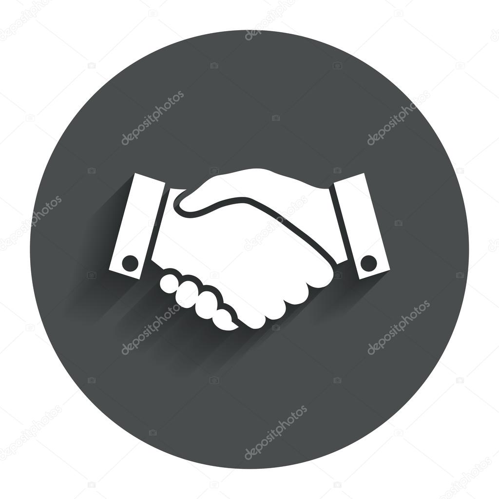 Handshake sign icon. Successful business symbol.