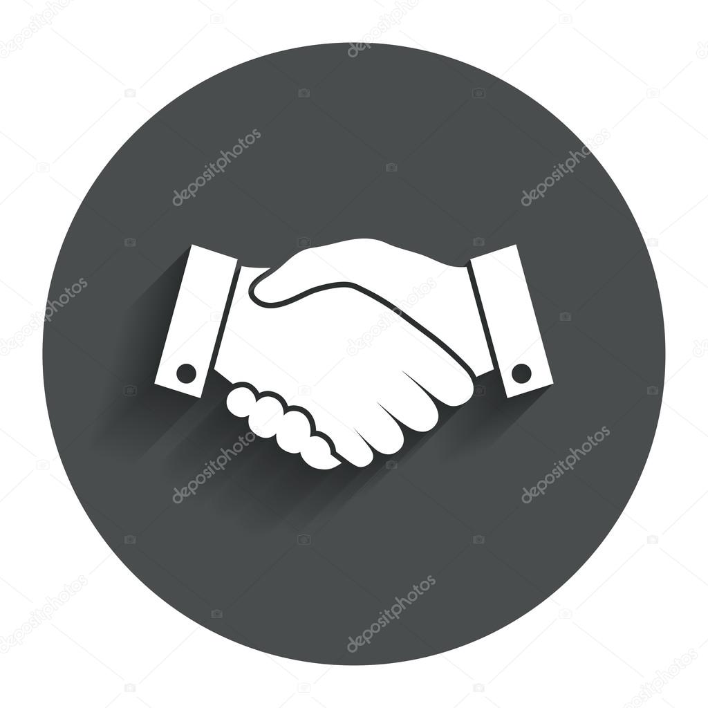 Handshake sign icon. Successful business symbol.