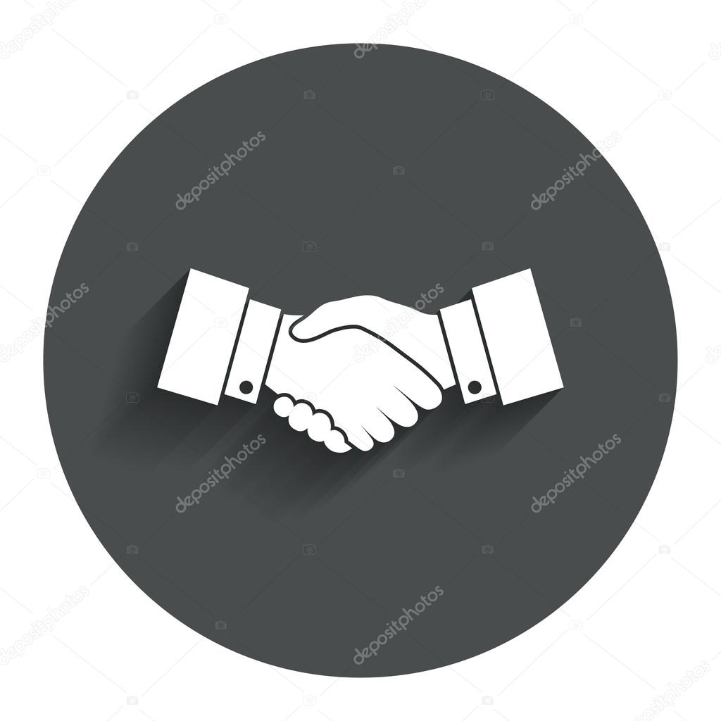 Handshake sign icon. Successful business symbol.