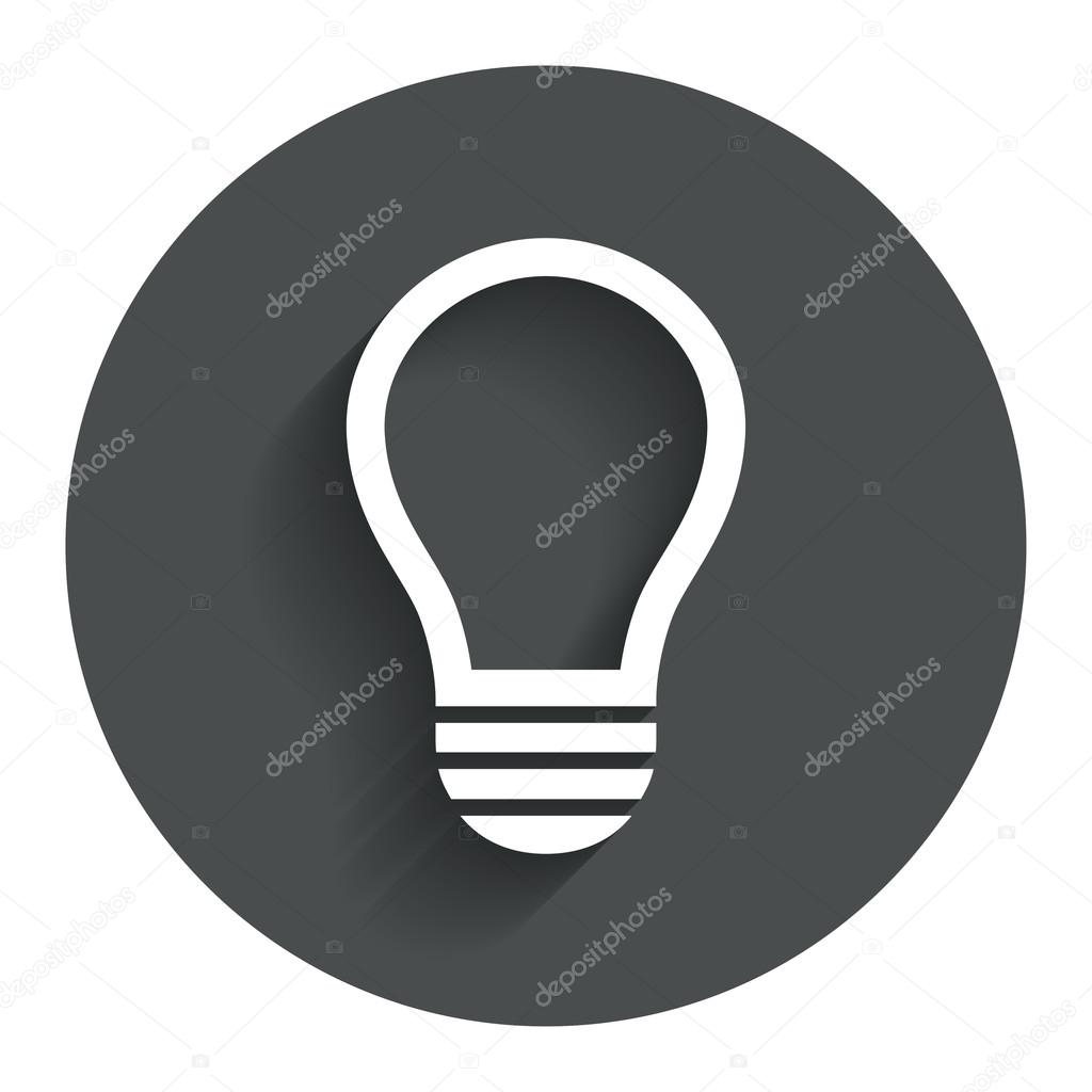 Light lamp sign icon. Idea symbol.