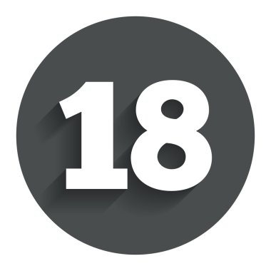 18 yaşında işareti. Yetişkin içerik.