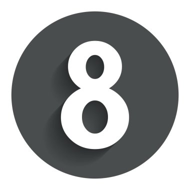 8 Mart kadınlar günü işareti simgesi. sekiz sembolü.