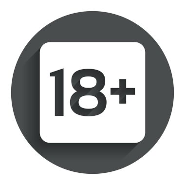 18 yaşında işareti. yetişkin içeriği yalnızca.