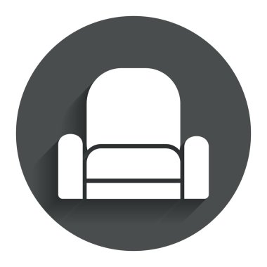 koltuk işareti simgesi. Modern Mobilya sembolü.