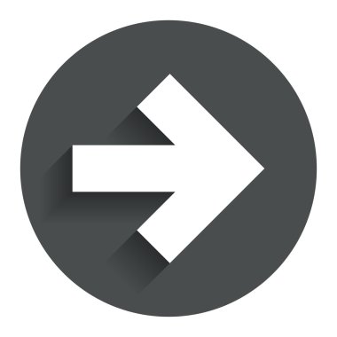 Arrow sign icon. Next button. Navigation symbol clipart