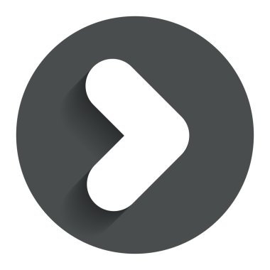 ok işareti simgesi. En yakın düğme. Gezinti simgesi