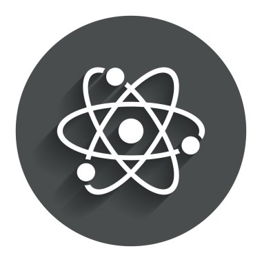 Atom işareti simgesi. Atom parçası sembol.