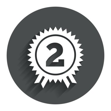 İkincilik Ödülü işareti simgesi. ödül kazanan için.