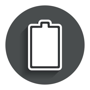 Pil şarj işareti simgesi. Elektrik.