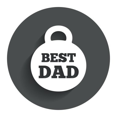 En iyi baba işareti simgesi. ödül ağırlık sembolü.