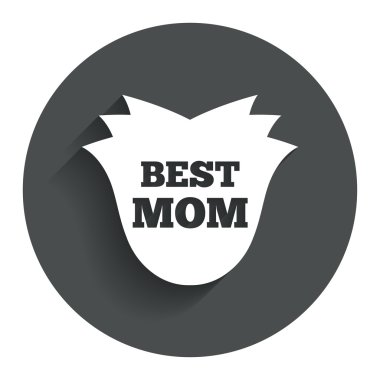 En iyi anne işareti simgesi. çiçek simgesi.