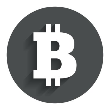 bitcoin işareti simgesi. şifreleme para birimi simgesi
