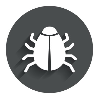 hata işareti simgesi. virüs sembolü. Yazılım hata hata