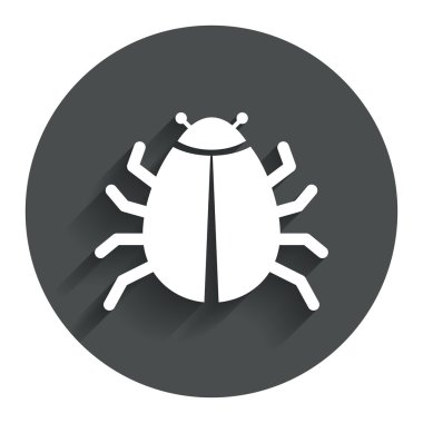 hata işareti simgesi. virüs sembolü. Yazılım hata hata